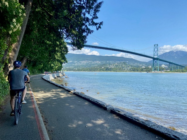 Biking the Sea Wall in Stanley Park Vancouver