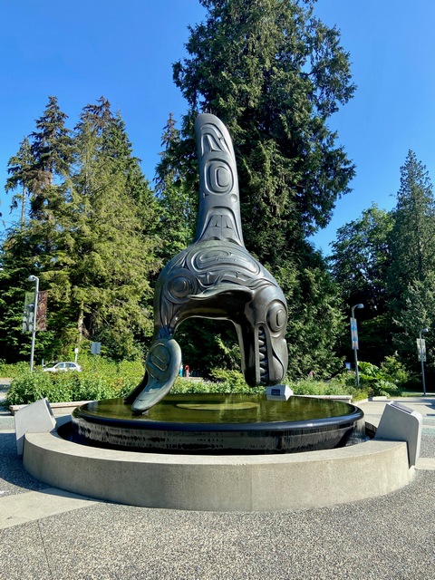Bill Reid Art outside Vancouver Aquarium in Stanley Park