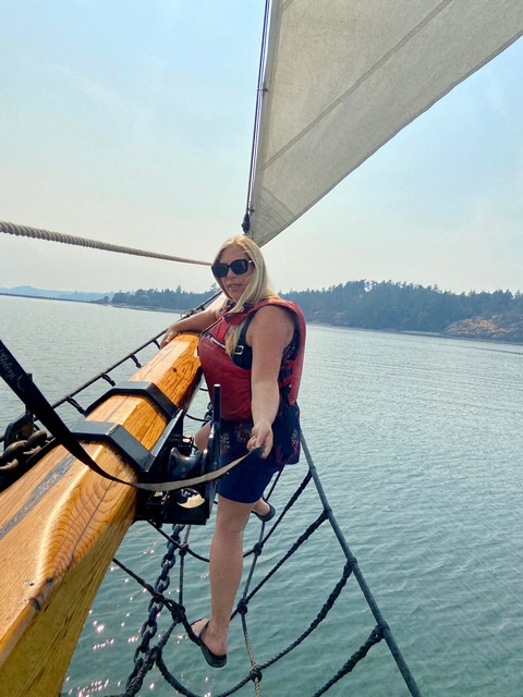 Going out to sit on the bow sprit
