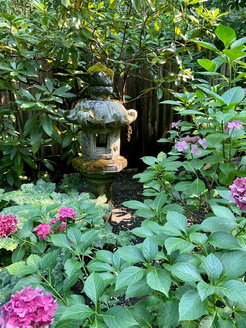 Lantern in the Butchart Gardens Japanese Garden