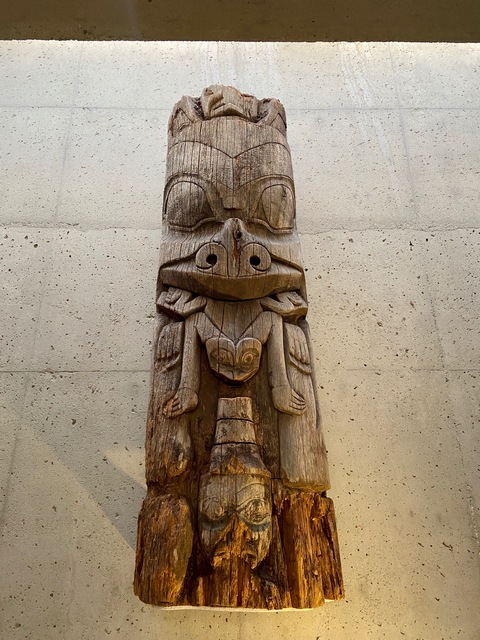 First Nations Wooden Carving at the Museum of Anthropology in Vancouver